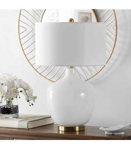 Fangio Lighting 8827WH Transitional Ceramic Table Lamp with